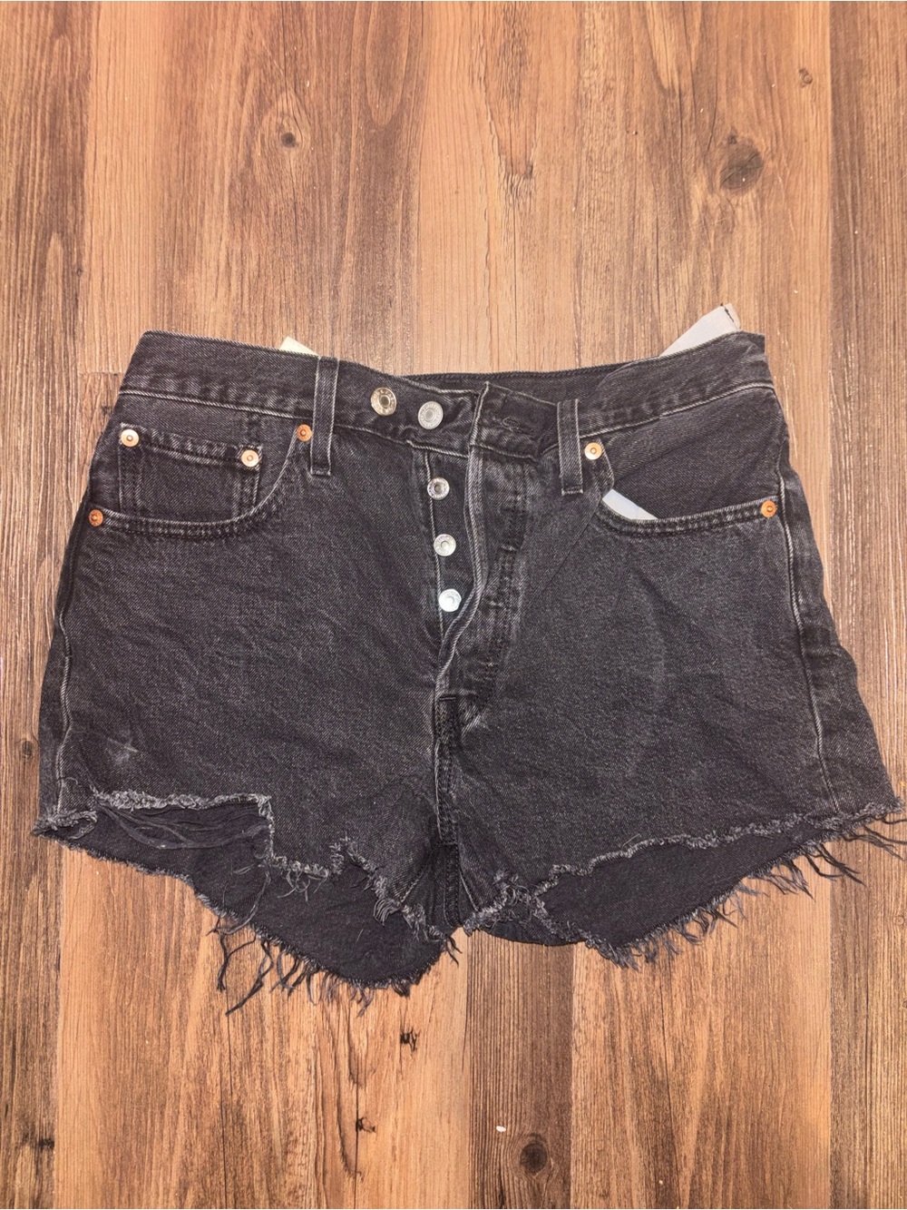 Women’s black Levi jean shorts